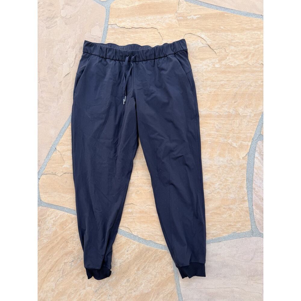 Lululemon Jogger Pants Womens 8 Black Elastic Tapered Pockets Yoga Athletic BZ